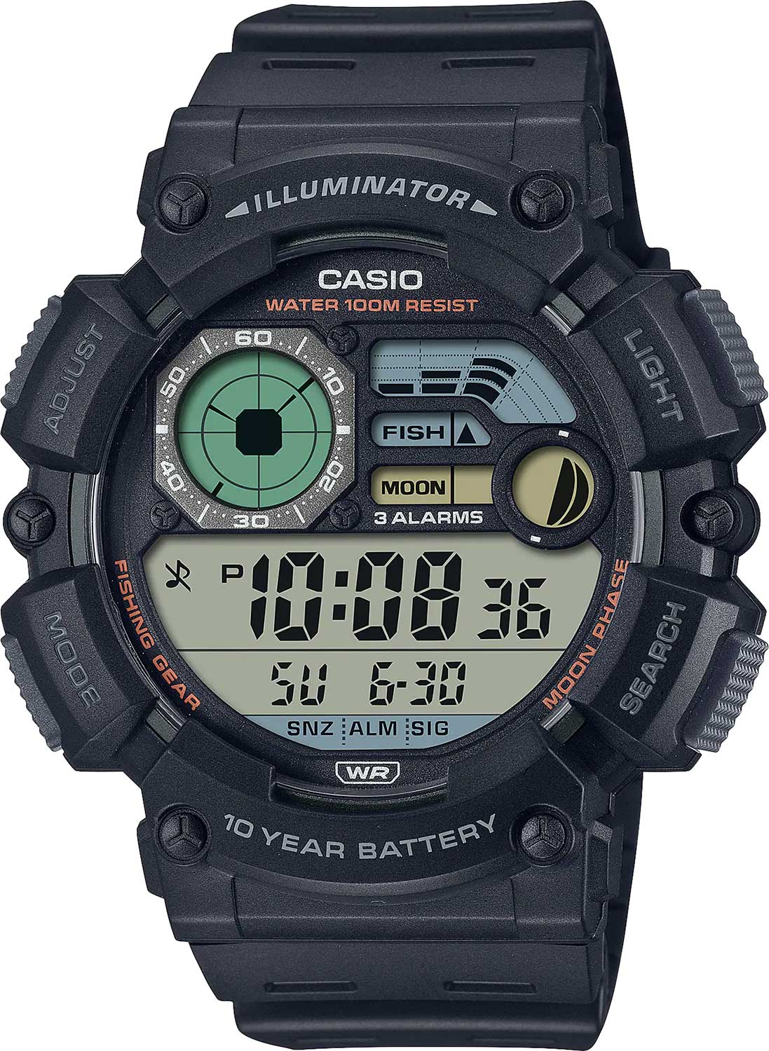 Купить Японские наручные часы Casio Collection WS-1500H-1A с хронографом  в E-mobi