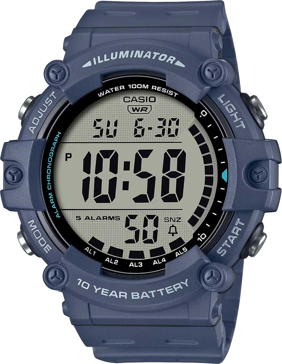 Купить Японские наручные часы Casio Collection AE-1500WH-2A с хронографом  в E-mobi