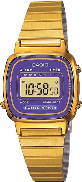 Купить Японские наручные часы Casio Vintage LA-670WEGA-6E с хронографом  в E-mobi
