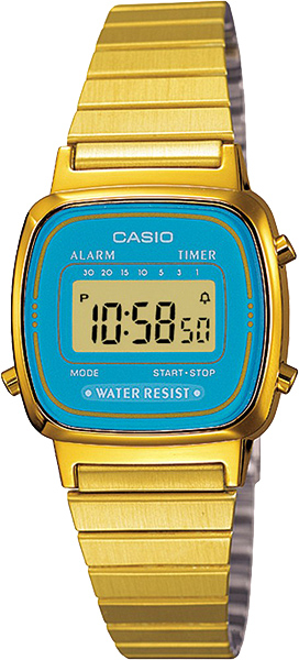 Купить Японские наручные часы Casio Vintage LA-670WEGA-2E с хронографом  в E-mobi