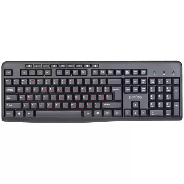 Купить Проводная клавиатура Perfeo Push Black (PF_A4796)  в E-mobi