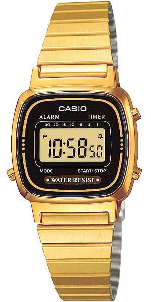 Купить Японские наручные часы Casio Vintage LA-670WEGA-1E-ucenka с хронографом  в E-mobi