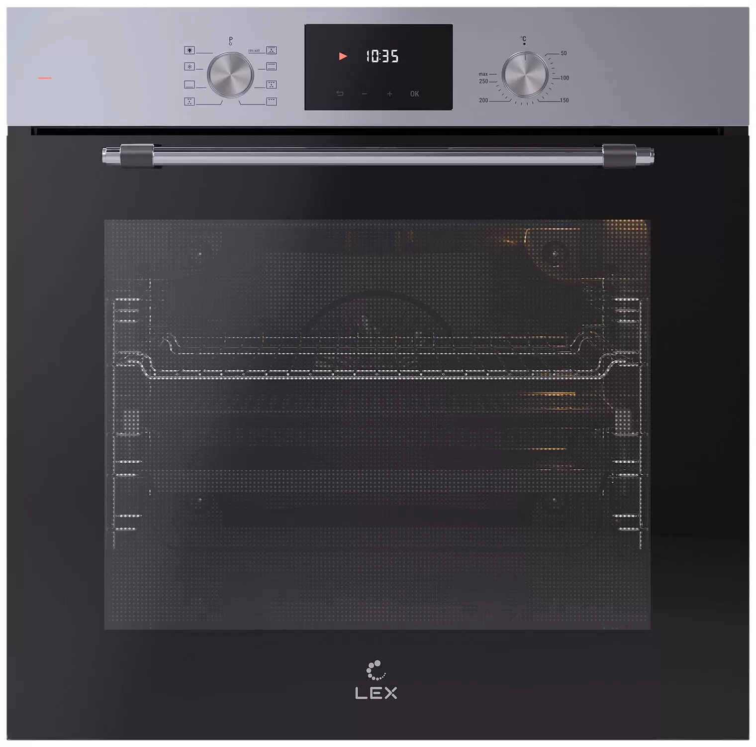 Купить Встраиваемый электрический духовой шкаф LEX EDP 680 IX Max серебристый/черный  в E-mobi