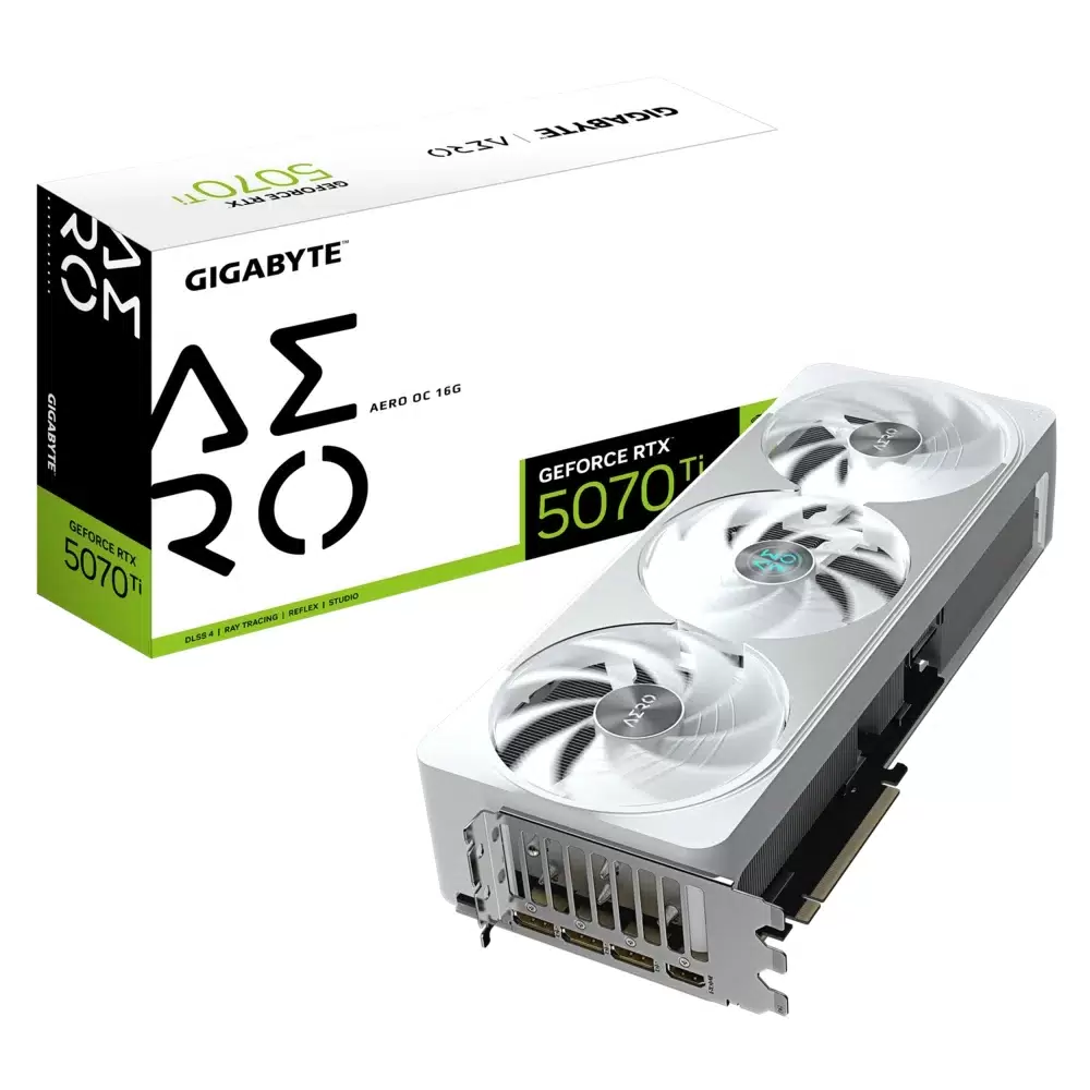 Купить Видеокарта GIGABYTE NVIDIA GeForce RTX 5070 Ti AERO OC 16GB  в E-mobi