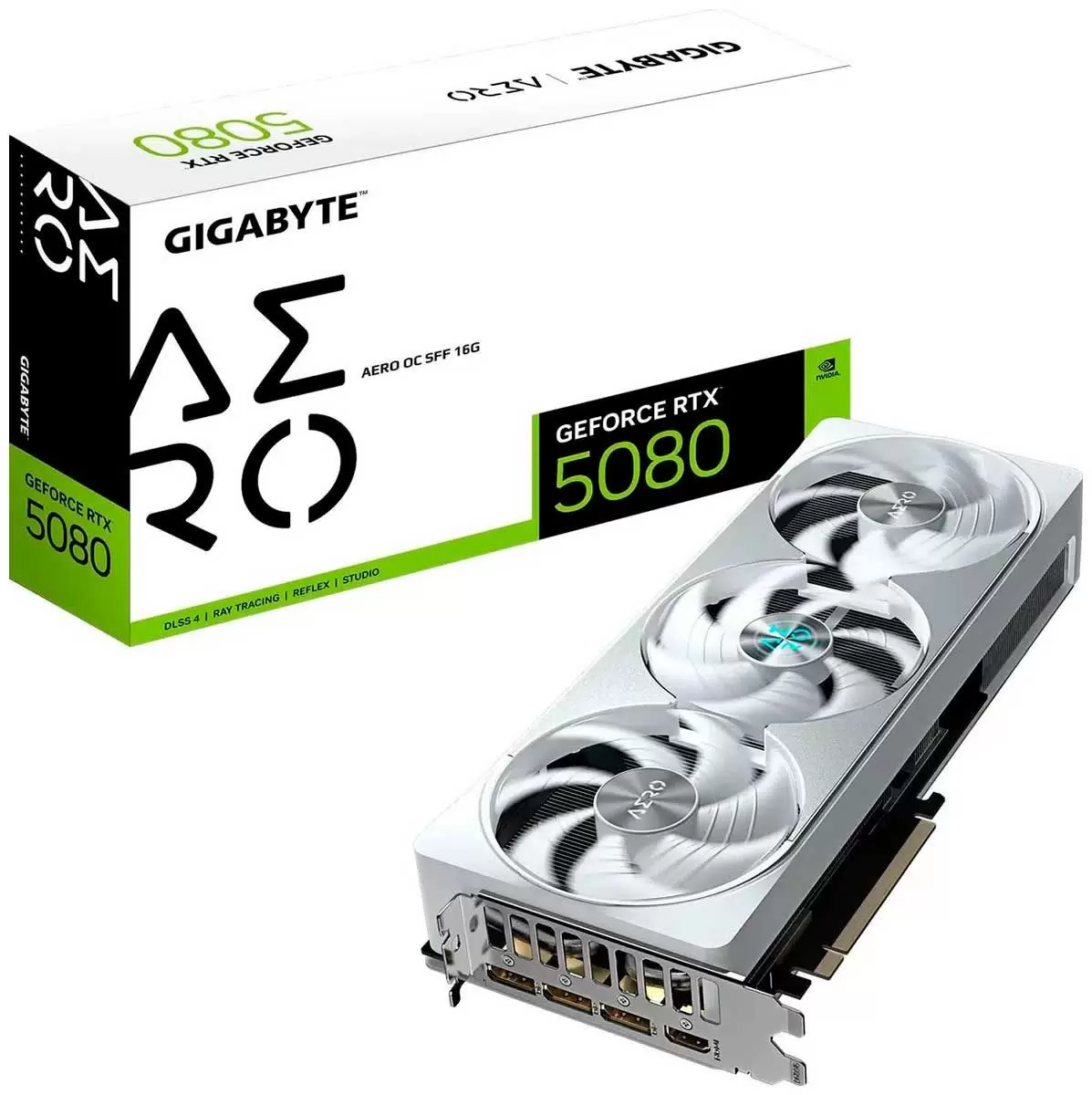 Купить Видеокарта Gigabyte GeForce RTX 5080 AERO OC SFF 16G GV-N5080AERO OC-16GD  в E-mobi
