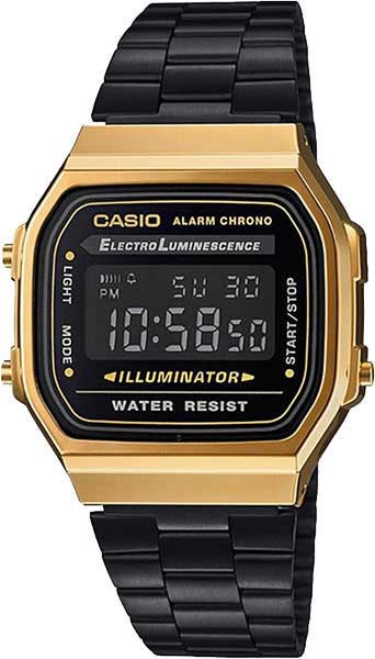 Купить Японские наручные часы Casio Vintage A-168WEGB-1B-ucenka с хронографом  в E-mobi