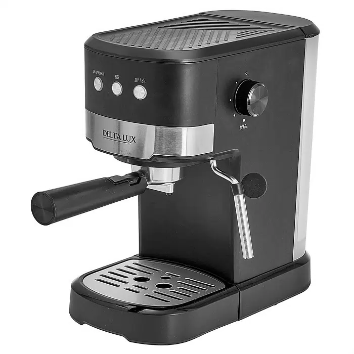 Купить Рожковая кофеварка Delta LUX DE-2005 черный  в E-mobi