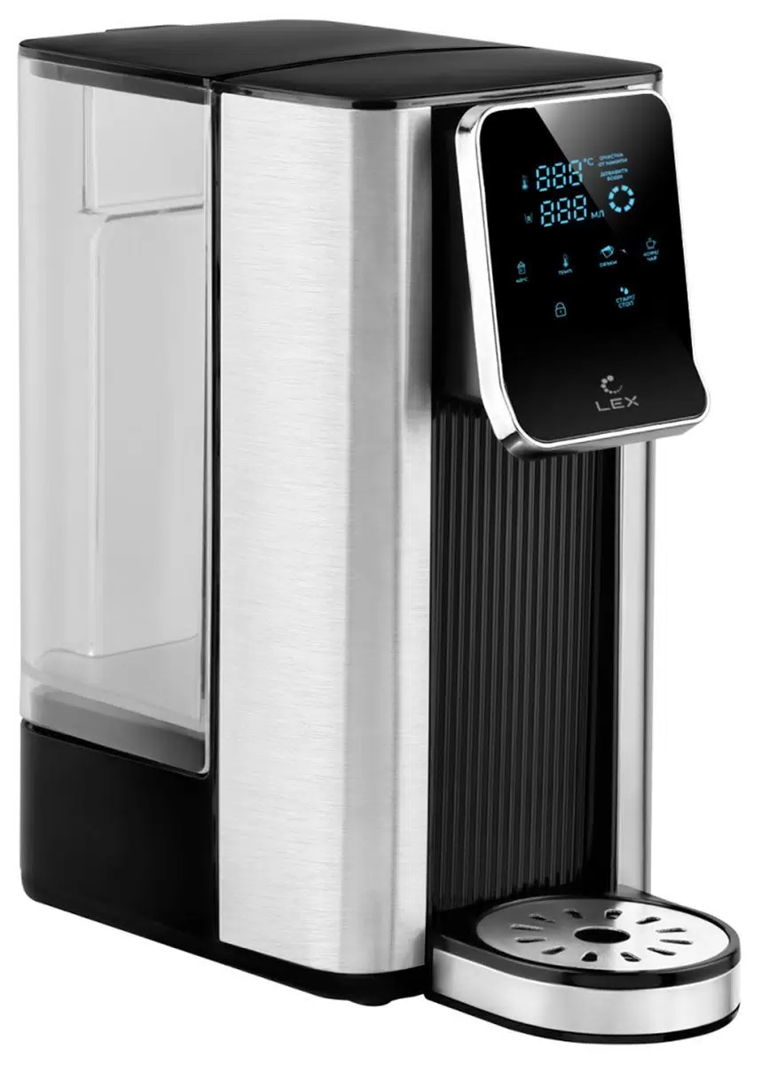Купить Термопот Lex LXTP 3621 2,5 литра чёрный брашированная сталь  в E-mobi