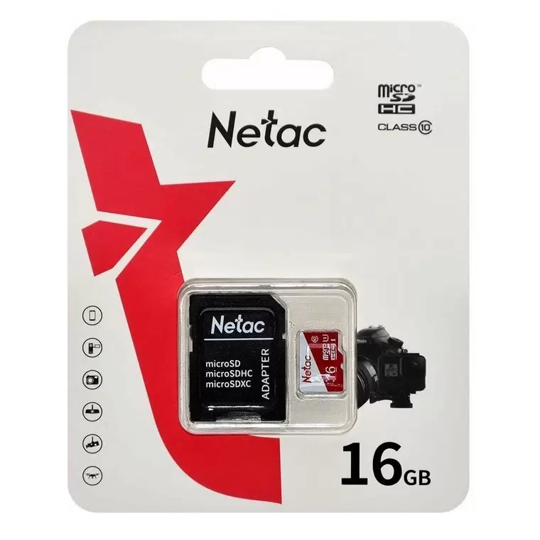 Купить Карта памяти Netac Micro SDXC 16Гб (NT02P500ECO-016G-R)  в E-mobi