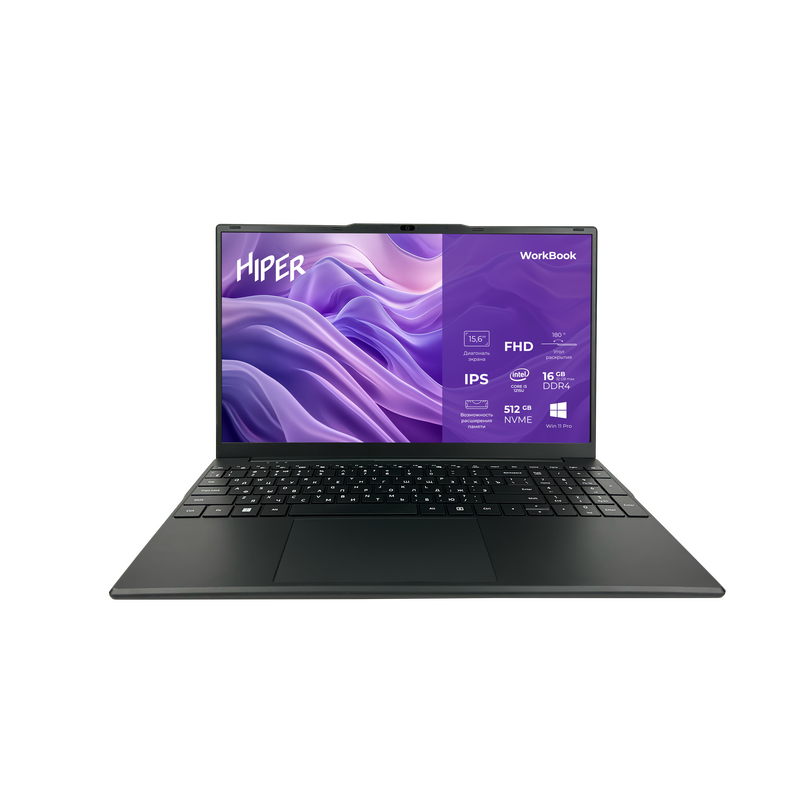 Купить Ноутбук Hiper Workbook I151 (FWBC151-I312UR16N5FABWPG) 15.6"(1920x1080 IPS)/Intel Core i3 1215U(1.2Ghz)/16384Mb/512SSDGb/noDVD/Int:Intel UHD Graphics  в E-mobi