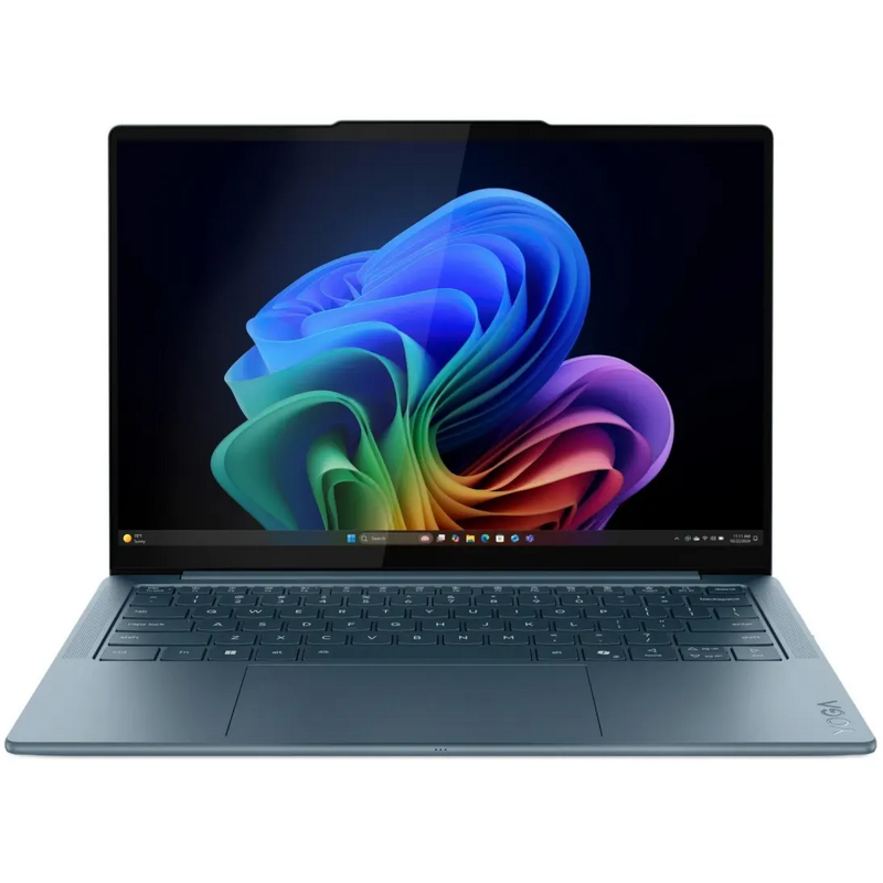 Купить Ноутбук Lenovo Yoga Slim7 14AKP10 (83JY0009RK) 14", OLED, AMD Ryzen AI 5 340 2ГГц, 6 ядер, 16ГБ LPDDR5x, 1ТБ SSD, AMD Radeon 840M, W11H, бирюзовый  в E-mobi