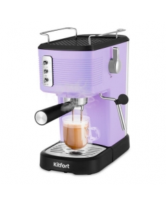 Кофеварка рожковая Kitfort КТ-7180-3 фиолетовый | emobi
